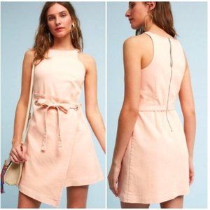 Anthropologie Holding Horses Regatta Blush Wrap Halter Dress -Size 12